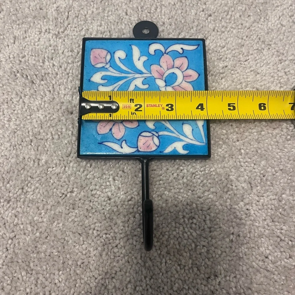 Set of two tile wall hooks